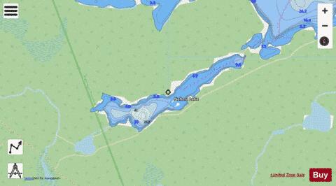 Nahma Lake depth contour Map - i-Boating App - Streets