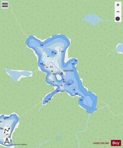 Lorne Lake depth contour Map - i-Boating App - Streets