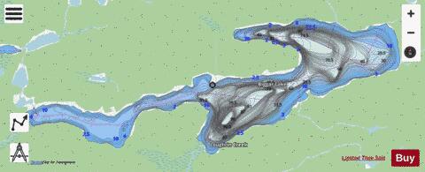 Biggar Lake depth contour Map - i-Boating App - Streets