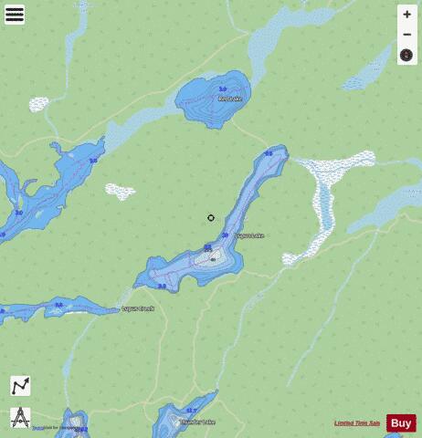 Lupus Lake depth contour Map - i-Boating App - Streets