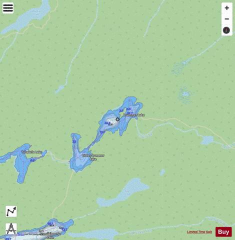 Drummer Lake depth contour Map - i-Boating App - Streets