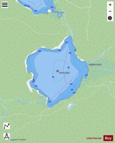 Mouse Lake depth contour Map - i-Boating App - Streets