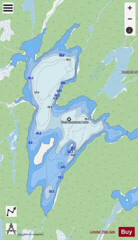 Tom Thomson Lake depth contour Map - i-Boating App - Streets