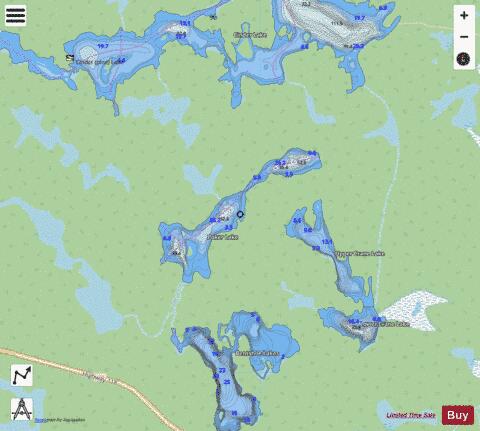 Poker Lake depth contour Map - i-Boating App - Streets
