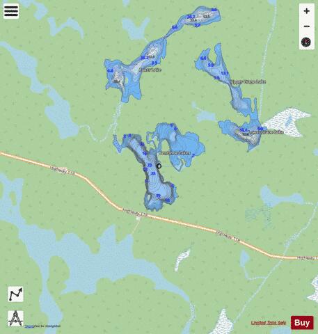 Bentshoe Lake depth contour Map - i-Boating App - Streets