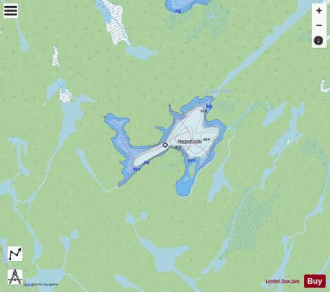 Pauper Lake depth contour Map - i-Boating App - Streets