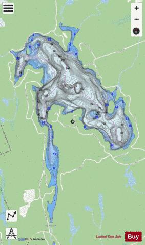 Bob Lake depth contour Map - i-Boating App - Streets