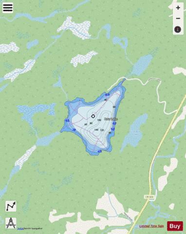 Bow Lake depth contour Map - i-Boating App - Streets