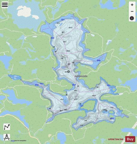 Redstone Lake depth contour Map - i-Boating App - Streets