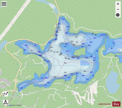 Eagle Lake depth contour Map - i-Boating App - Streets