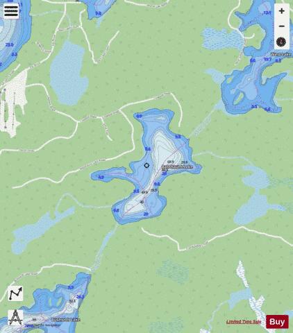 Basshaunt Lake depth contour Map - i-Boating App - Streets