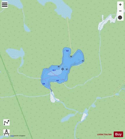 Upper Redstone Lake depth contour Map - i-Boating App - Streets