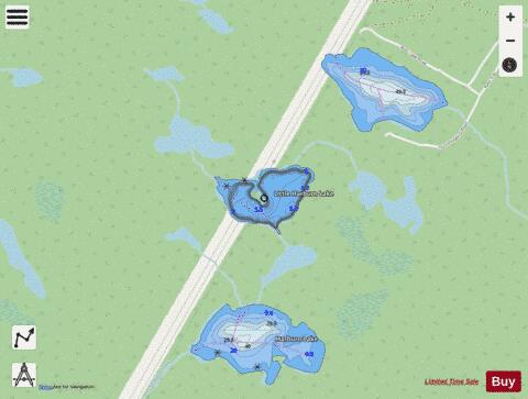 Little Harburn Lake depth contour Map - i-Boating App - Streets