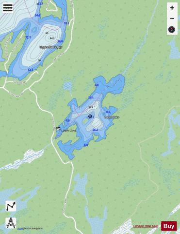 Loom Lake depth contour Map - i-Boating App - Streets