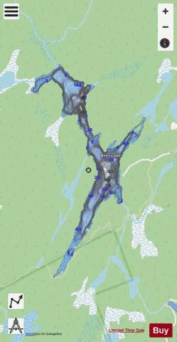 Beer Lake depth contour Map - i-Boating App - Streets