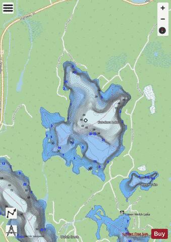 Kabakwa Lake depth contour Map - i-Boating App - Streets