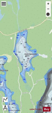 North Pigeon Lake depth contour Map - i-Boating App - Streets