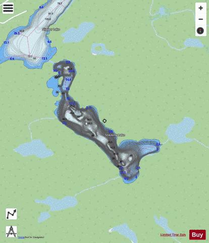 Stocking Lake depth contour Map - i-Boating App - Streets
