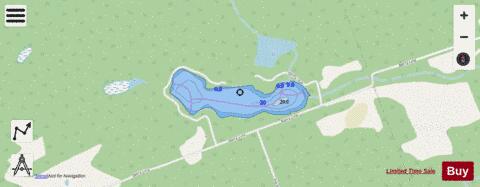 Little Cameron Lake depth contour Map - i-Boating App - Streets