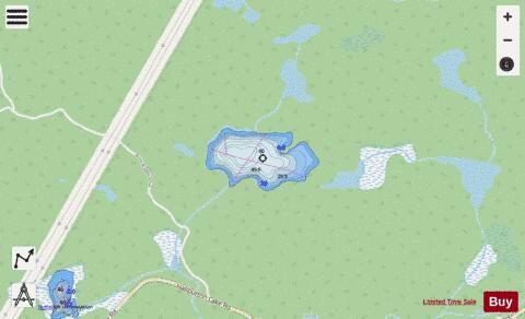 Green Canoe Lake depth contour Map - i-Boating App - Streets