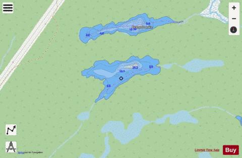 Coburn Lake depth contour Map - i-Boating App - Streets