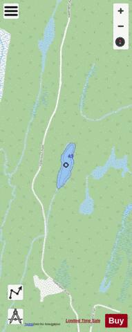 Saranack Lake depth contour Map - i-Boating App - Streets