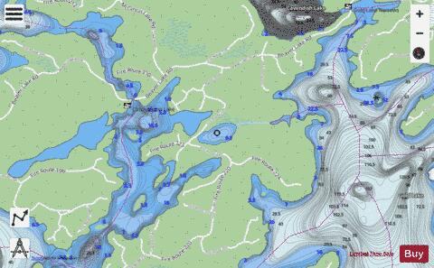 Narrows Pond depth contour Map - i-Boating App - Streets