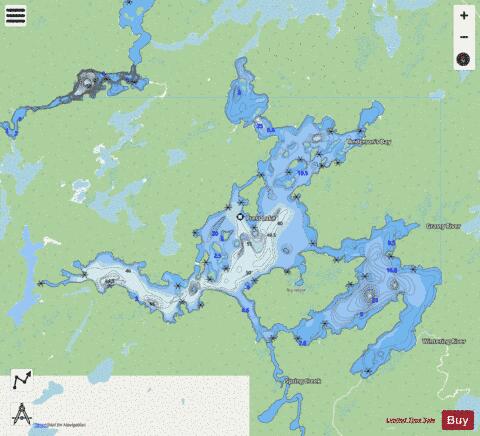 Press Lake depth contour Map - i-Boating App - Streets
