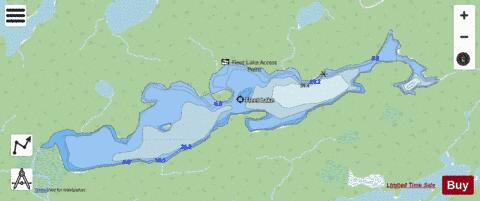 Fleet Lake depth contour Map - i-Boating App - Streets