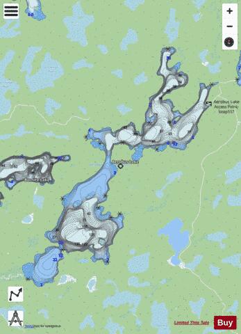 Aerobus Lake depth contour Map - i-Boating App - Streets