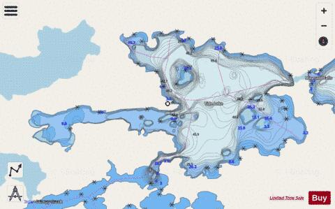 Tide Lake depth contour Map - i-Boating App - Streets