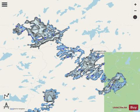 Longlegged Lake depth contour Map - i-Boating App - Streets