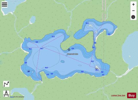 Dumbell Lake depth contour Map - i-Boating App - Streets