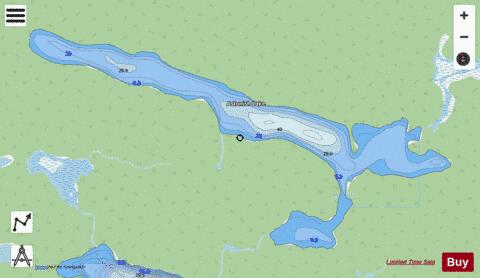 Astonish Lake depth contour Map - i-Boating App - Streets