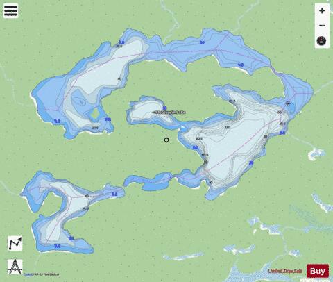 McGiverin Lake depth contour Map - i-Boating App - Streets