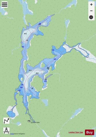 Quinn Lake depth contour Map - i-Boating App - Streets