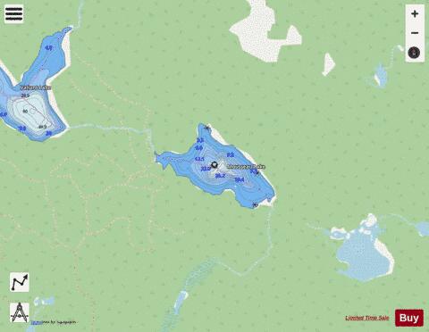 Mousseau Lake depth contour Map - i-Boating App - Streets