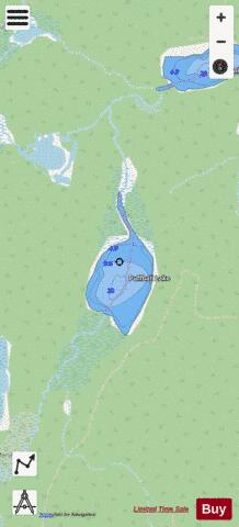 Puffball Lake depth contour Map - i-Boating App - Streets