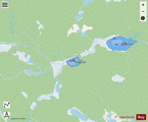 Sweezy Lake depth contour Map - i-Boating App - Streets