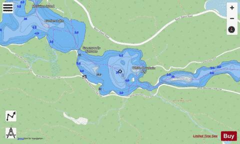 White Mountain Bay depth contour Map - i-Boating App - Streets