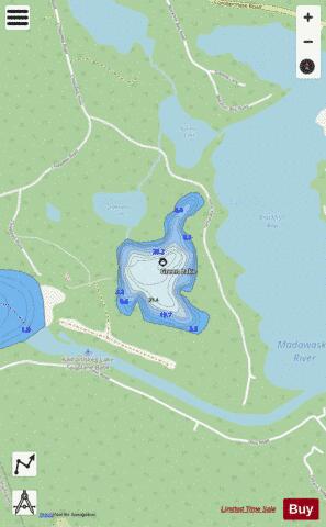 Green Lake depth contour Map - i-Boating App - Streets