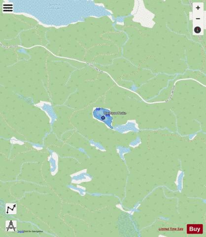 Hardwood Lake depth contour Map - i-Boating App - Streets