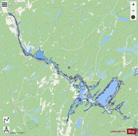Centennial Lake depth contour Map - i-Boating App - Streets