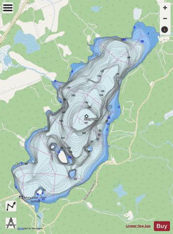Mary Lake depth contour Map - i-Boating App - Streets