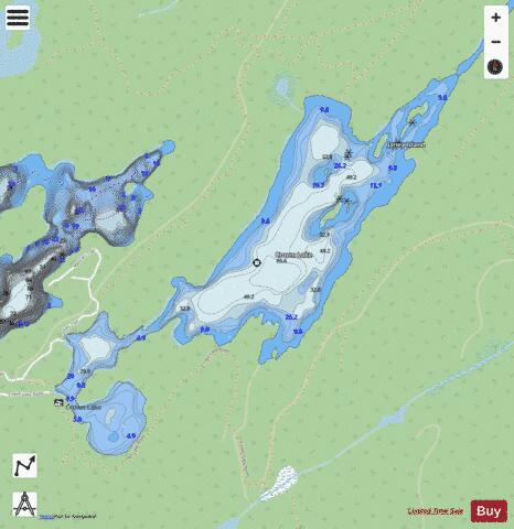 Crown Lake depth contour Map - i-Boating App - Streets