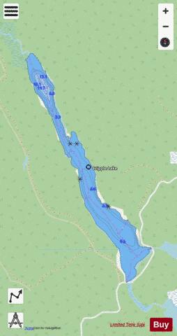 Cripple Lake depth contour Map - i-Boating App - Streets
