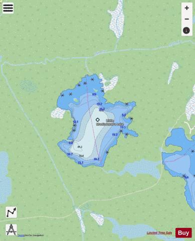 Little Manitouwaba Lake depth contour Map - i-Boating App - Streets