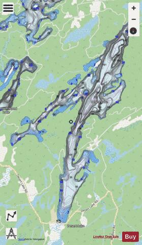 Desert Lake depth contour Map - i-Boating App - Streets