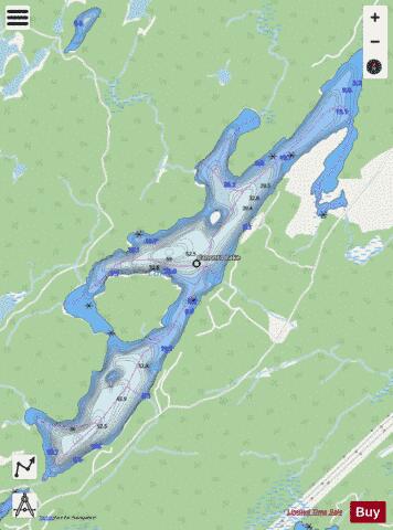 Canonto Lake depth contour Map - i-Boating App - Streets