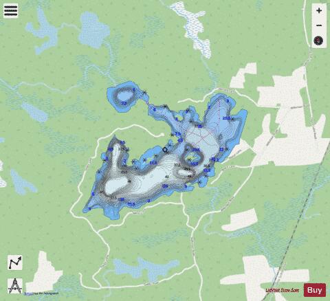 Chippego Lake depth contour Map - i-Boating App - Streets